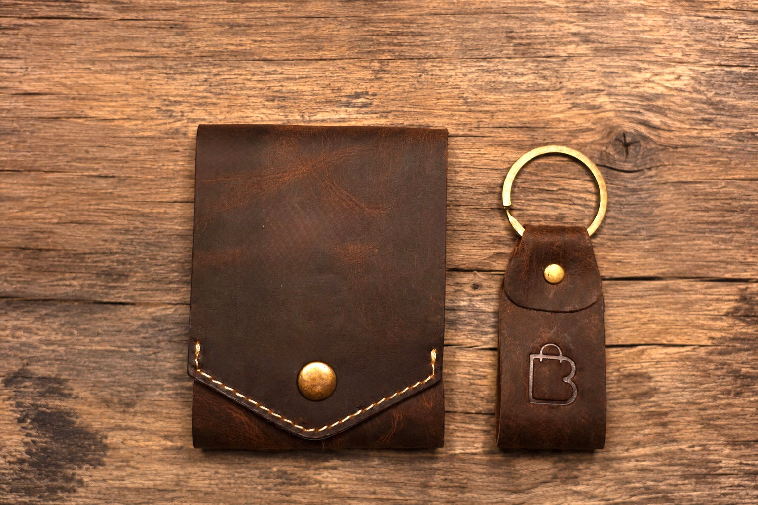 Arabian Roast | Handcrafted Genuine Coffee Brown Leather Wallet with free leather keychain | Slim & Compact design