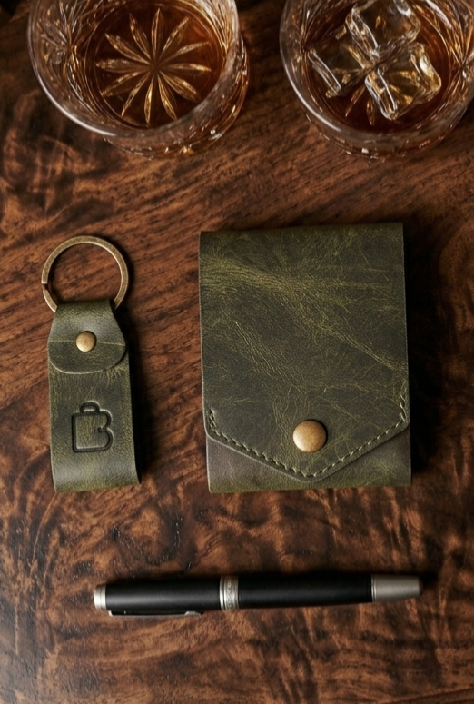 Sultan Olive | hand-Crafted Leather wallet | Compact Design Genuine Wallet | Bazaro.ae