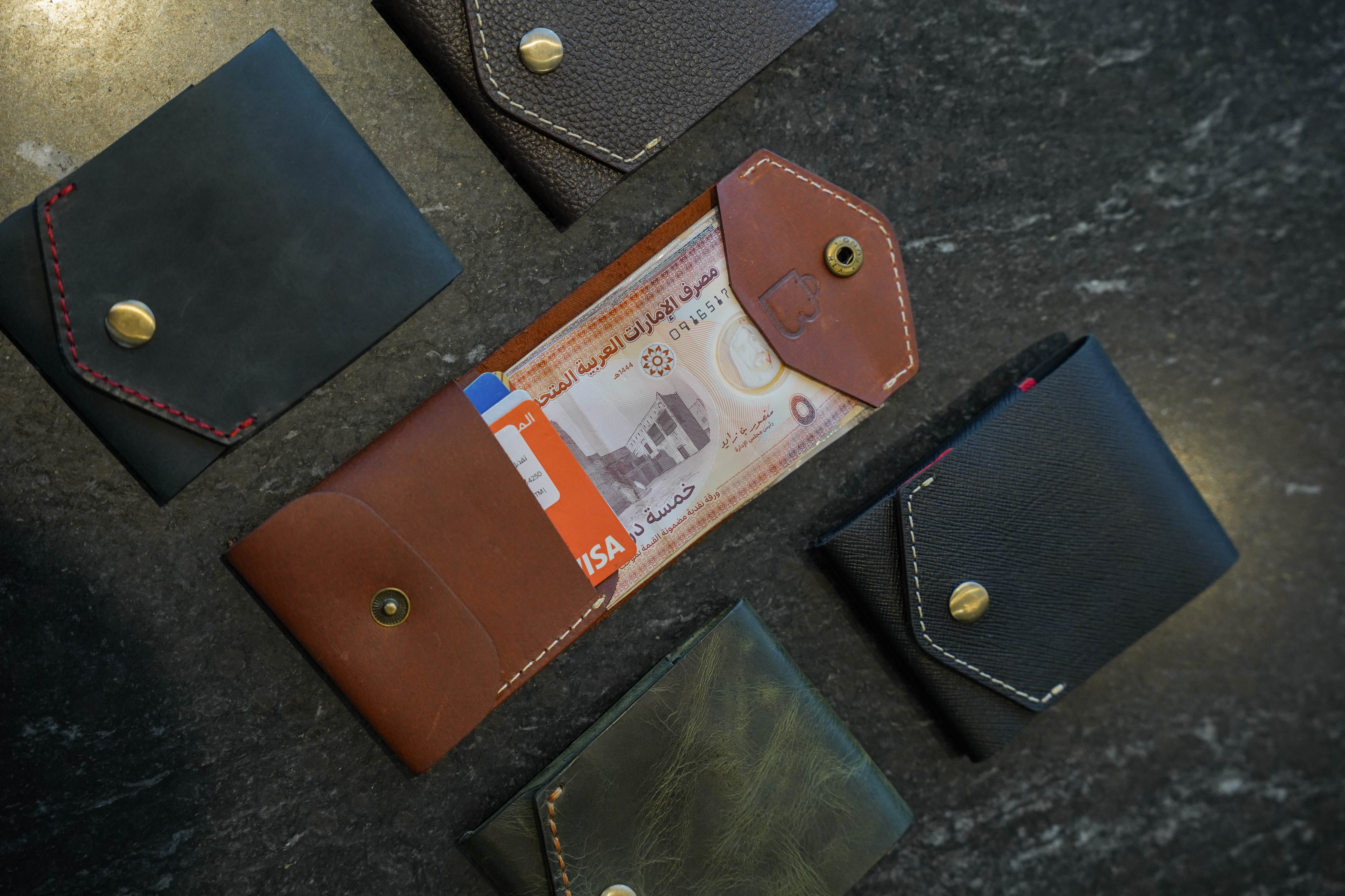 Royale saddle | Handcrafted Genuine brown Leather Wallet with free leather keychain | Slim & Compact design