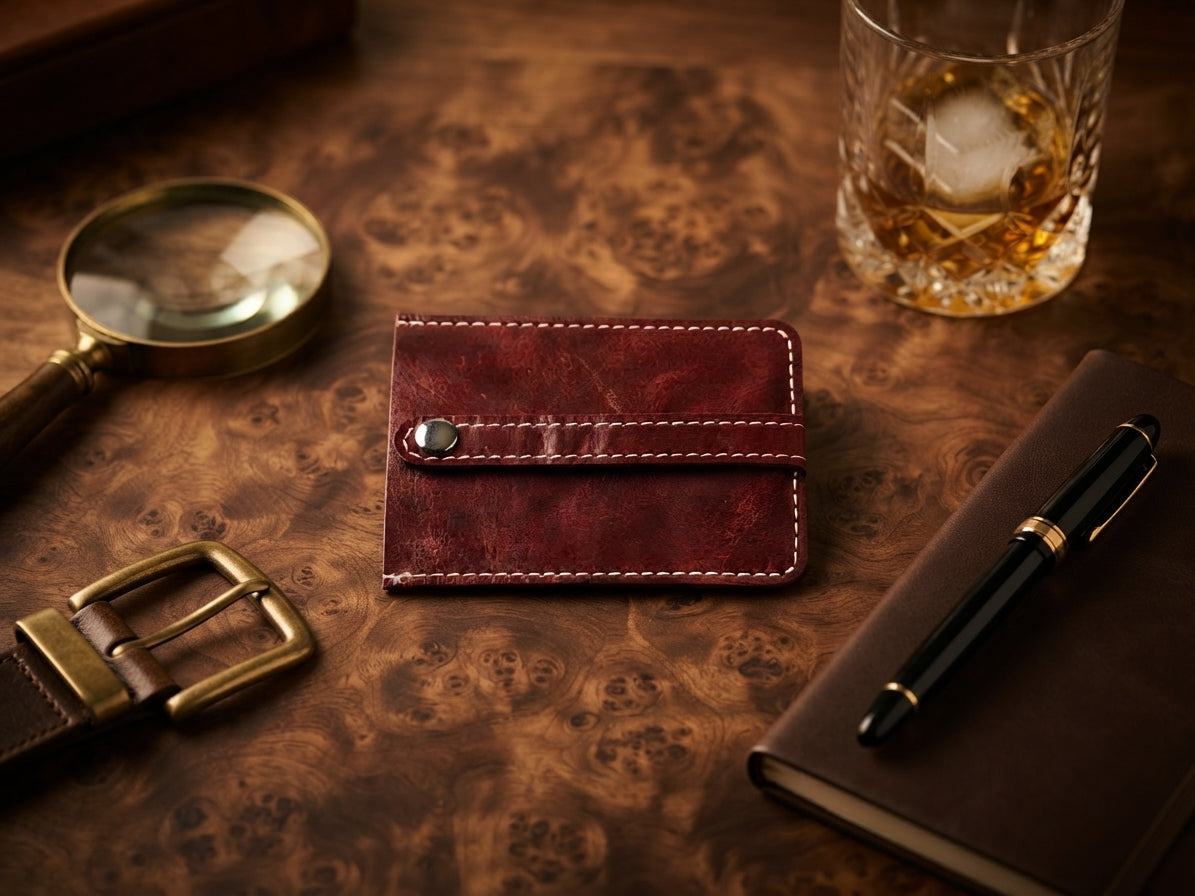 Handcrafted 100% Genuine Leather Key Pouch & Executive Car Key Cover | Bazaro.ae