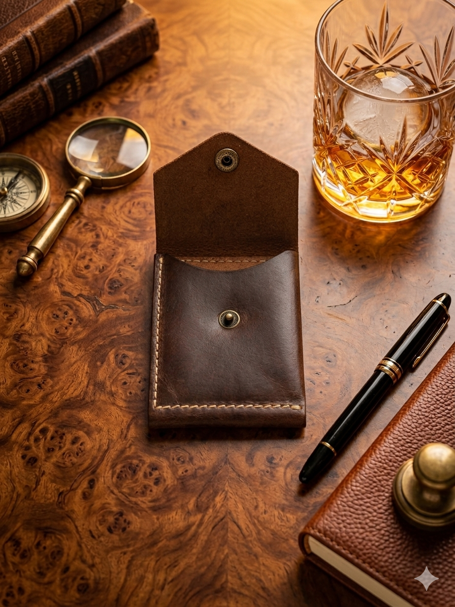 Oasis Burnish Fold | Coffee Brown Double Fold Leather Wallet UAE