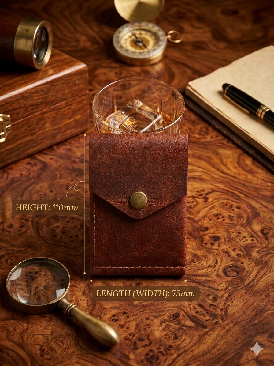 Compact Leather wallet in UAE | Crown Saddle | handcrafted Leather wallet in UAE