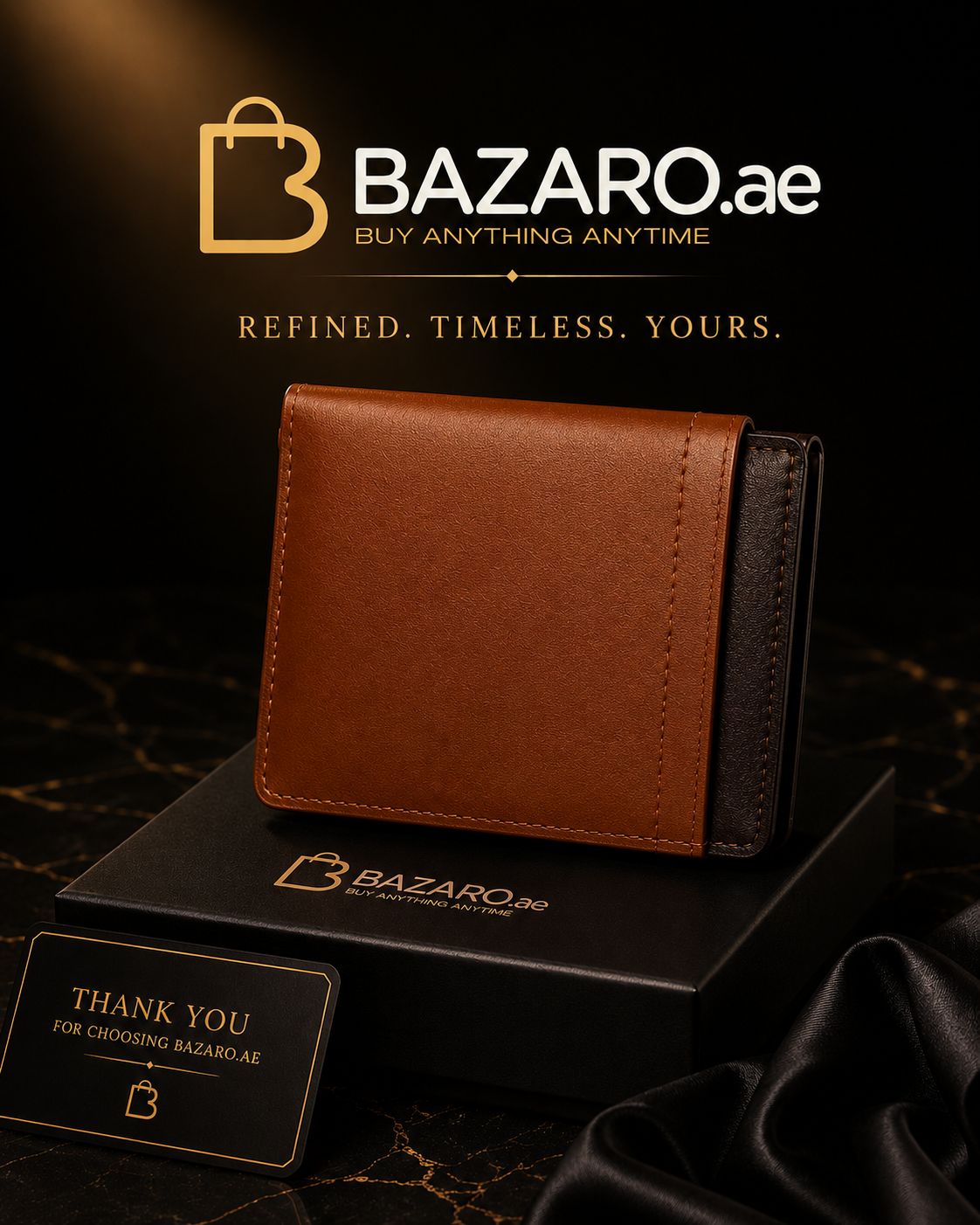 Kingsman Fold | Premium Bazaro Handmade Magnetic  Leather Wallet